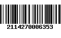 Código de Barras 2114270006353