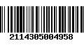 Código de Barras 2114305004958