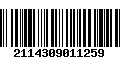 Código de Barras 2114309011259