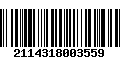 Código de Barras 2114318003559