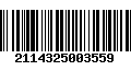 Código de Barras 2114325003559