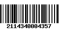 Código de Barras 2114340004357