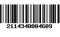 Código de Barras 2114340004609