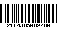 Código de Barras 2114385002400