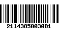 Código de Barras 2114385003001