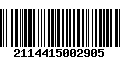 Código de Barras 2114415002905