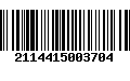 Código de Barras 2114415003704