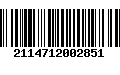 Código de Barras 2114712002851