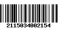 Código de Barras 2115034002154