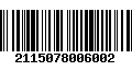 Código de Barras 2115078006002