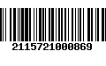 Código de Barras 2115721000869