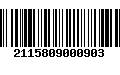 Código de Barras 2115809000903