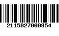 Código de Barras 2115827000954