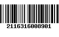 Código de Barras 2116316008901