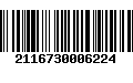 Código de Barras 2116730006224