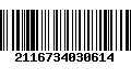 Código de Barras 2116734030614