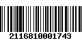 Código de Barras 2116810001743