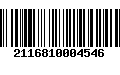 Código de Barras 2116810004546