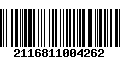 Código de Barras 2116811004262