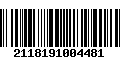 Código de Barras 2118191004481