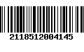 Código de Barras 2118512004145