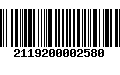 Código de Barras 2119200002580