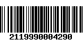 Código de Barras 2119990004290