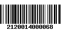 Código de Barras 2120014000068