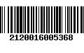 Código de Barras 2120016005368