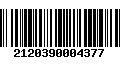 Código de Barras 2120390004377