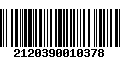 Código de Barras 2120390010378