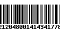 Código de Barras 212048001414341778