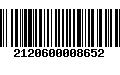 Código de Barras 2120600008652