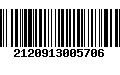 Código de Barras 2120913005706