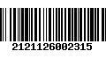 Código de Barras 2121126002315