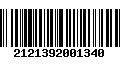 Código de Barras 2121392001340