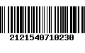 Código de Barras 2121540710230