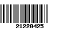 Código de Barras 21220425