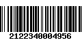 Código de Barras 2122340004956