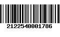 Código de Barras 2122540001786