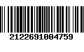 Código de Barras 2122691004759