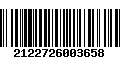 Código de Barras 2122726003658