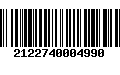 Código de Barras 2122740004990