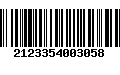 Código de Barras 2123354003058