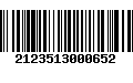 Código de Barras 2123513000652