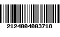 Código de Barras 2124004003718