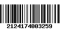 Código de Barras 2124174003259