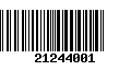 Código de Barras 21244001