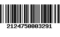 Código de Barras 2124750003291