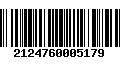 Código de Barras 2124760005179